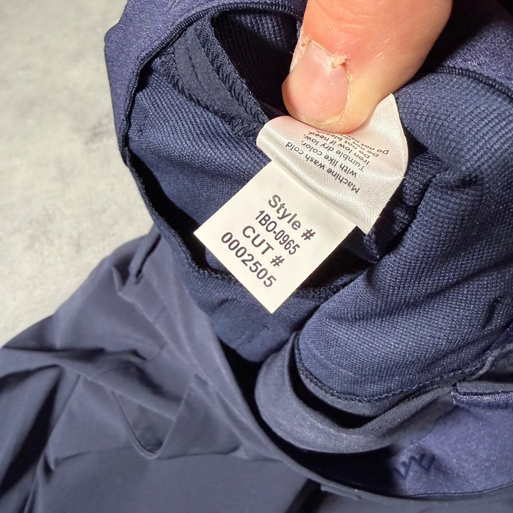 Mizzen + Main Mens Helmsman Pants 35x32 Slim Fit Chino Navy Solid Navy 1BO-0965 - Picture 11 of 12